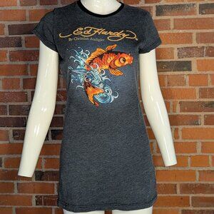 Ed Hardy by Christian Audigier Koi Fish Top